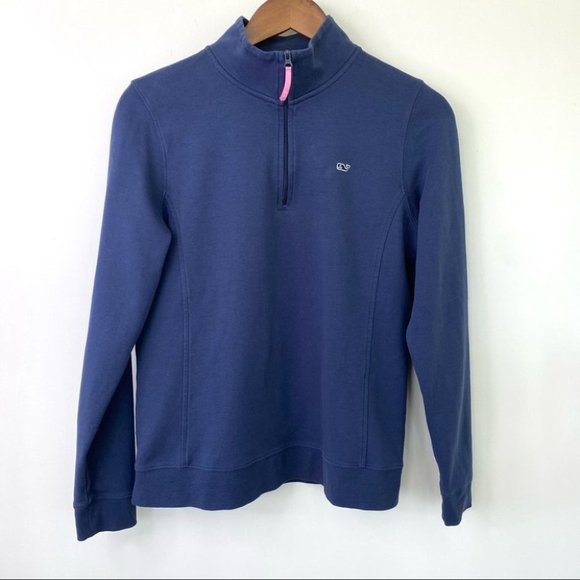 Vineyard Vines 💯 cotton sweater  with 1/2 zip front - Picture 1 of 7